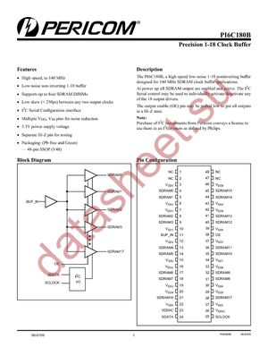 PI6C180BVE datasheet  