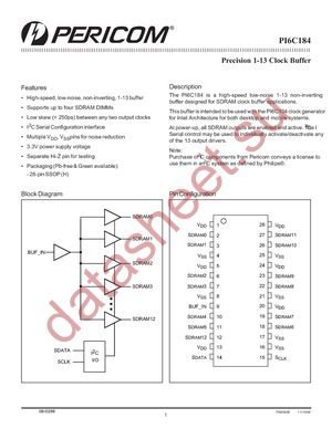 PI6C184HE datasheet  