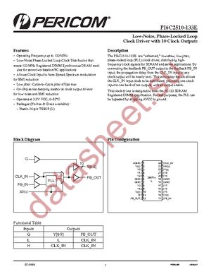 PI6C2510-133ELE datasheet  