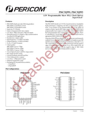 PI6C3Q993-5QEX datasheet  