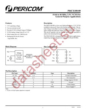 PI6CX100-00WEX datasheet  