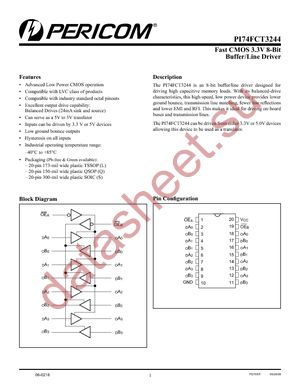 PI74FCT3244LEX datasheet  