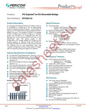 PI7C9X110BNBE datasheet  