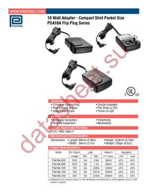 PSA-10A-090M datasheet  