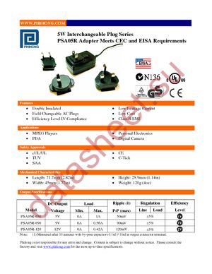 PSA05R-033-R datasheet  