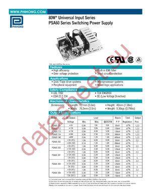 PSA60-124-R datasheet  
