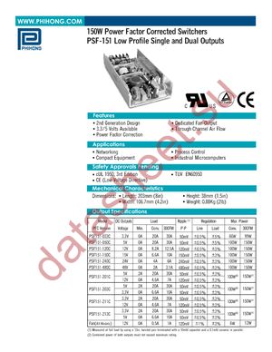 PSF151-240C-R datasheet  
