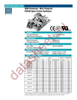 PSS-40-120-LF datasheet  