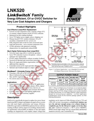 Lnk520pn схема включения