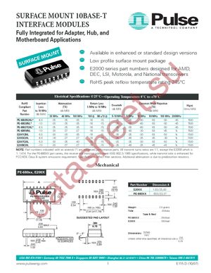 E2009 datasheet скачать даташит