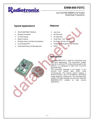 EWM-900-FDTC-BS datasheet  