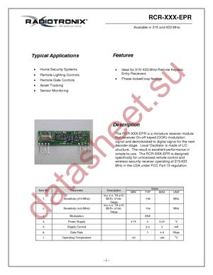 RCR-315-EPR datasheet  