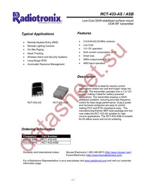 RCT-315-ASB datasheet  