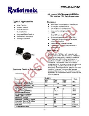 RK-900-HDTC datasheet  