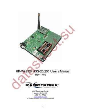 RK-WI.232FHSS-250 datasheet  