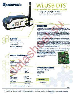 WI.USB-DTS datasheet  