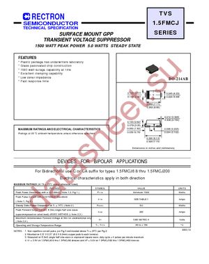 1.5FMCJ100A-W datasheet  