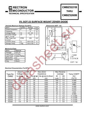 CMBZ5260B-T datasheet  