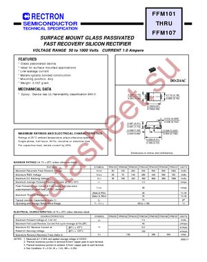 FFM101-W datasheet  