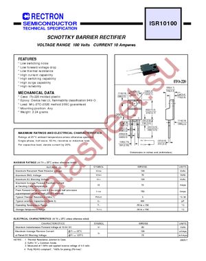 ISR10100 datasheet  