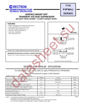 P4FMAJ100CA-W datasheet  