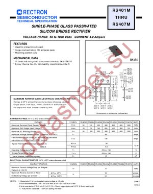 RS407M datasheet  