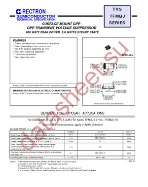 TFMBJ15CA-W datasheet  