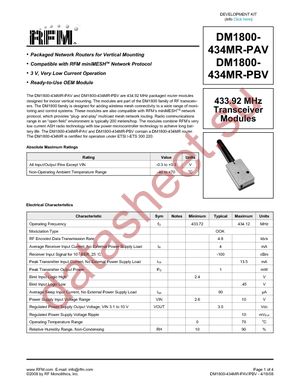 DM1800-434MR-PAV datasheet  