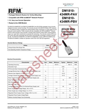 DM1810-434MR-PAV datasheet  