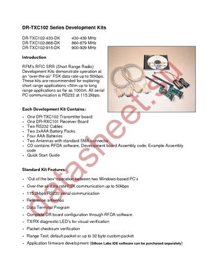 DR-TXC102-868-DK datasheet  