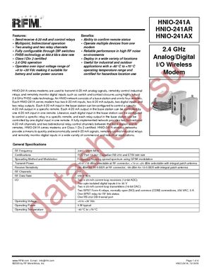 HNIO-241AX datasheet  
