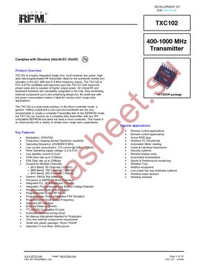 TXC102 datasheet  