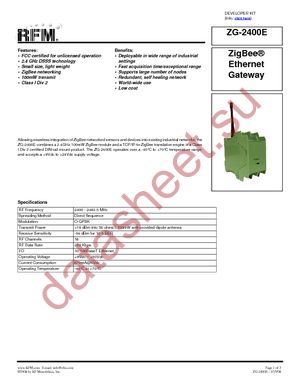ZG-2400E datasheet  