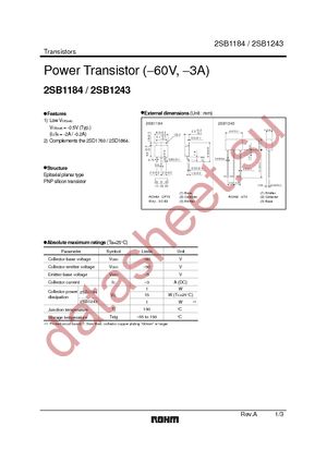 2SB1184TLQ datasheet  