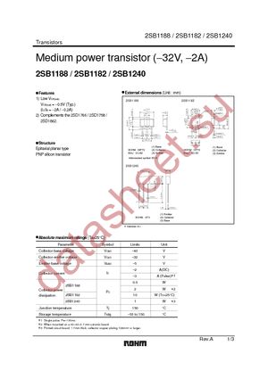 2SB1240TV2P datasheet  
