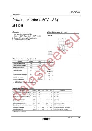 2SB1308T100P datasheet  
