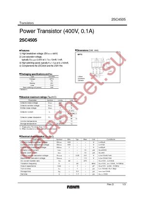 2SC4505T100P datasheet  