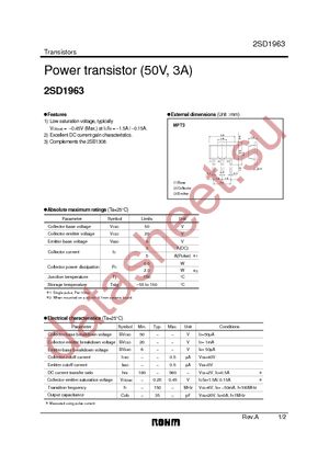 2SD1963T100R datasheet  