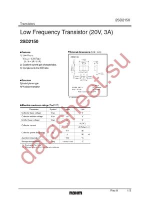 2SD2150T100R datasheet  