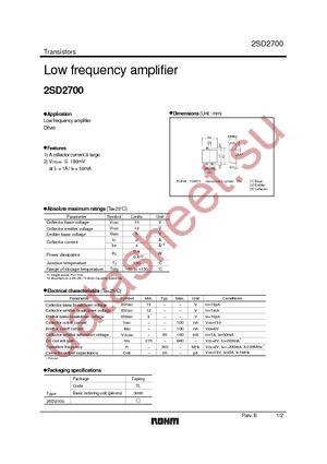 2SD2700TL datasheet  