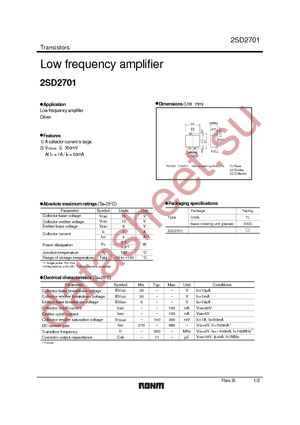 2SD2701TL datasheet  