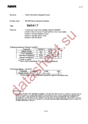 BA5417 datasheet  