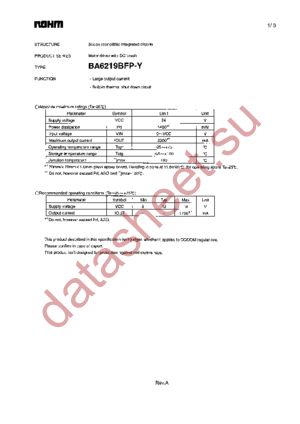 BA6219BFP-YE2 datasheet  