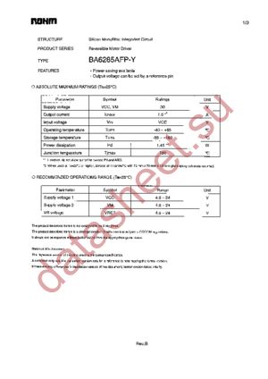 BA6285AFP-YE2 datasheet  