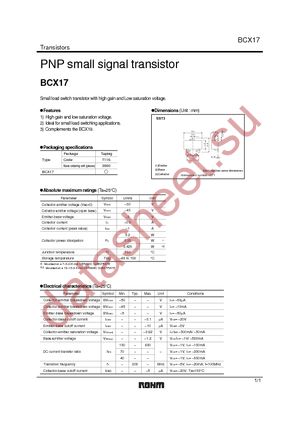BCX17T116 datasheet  