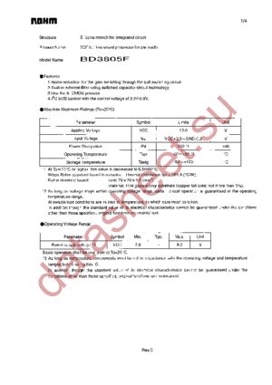 BD3805F-E2 datasheet  