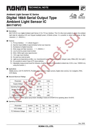 BH1710FVC-TR datasheet  