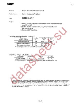 BH3541F-E2 datasheet  