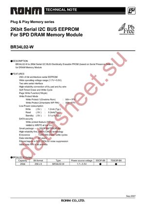 BR34L02FV-WE2 datasheet  