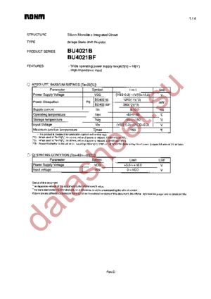 BU4021BF-E2 datasheet  